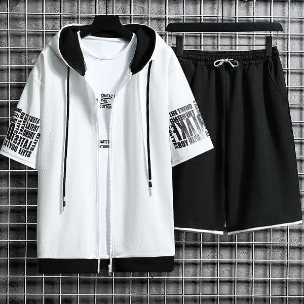 ホワイト/ジャケット+ブラック/パンツ