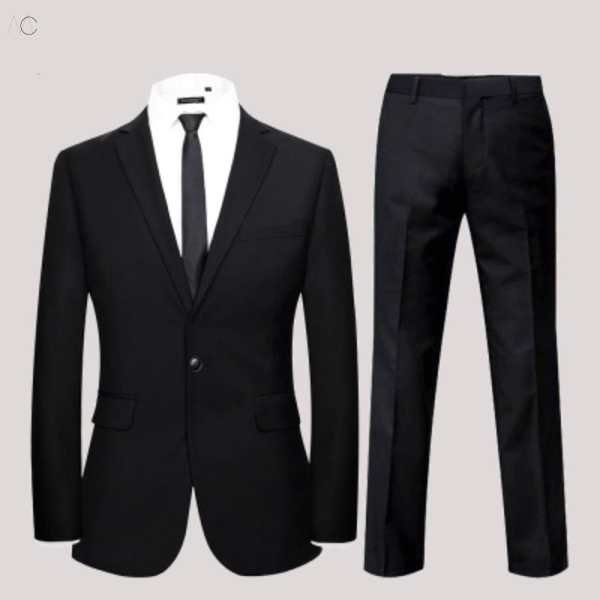 ブラック/スーツ+パンツ+ネクタイ