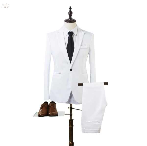 ホワイト/スーツジャケット+ホワイト/パンツ