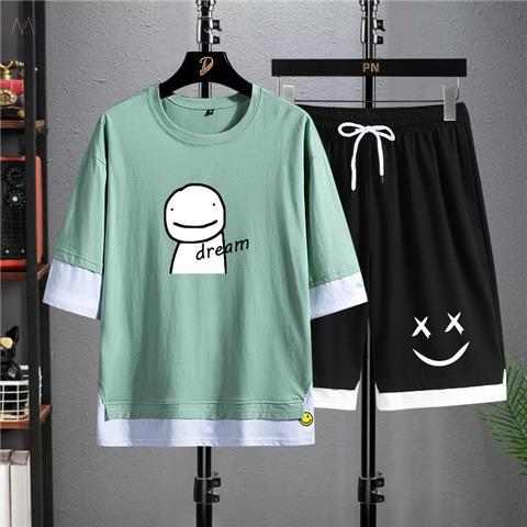 グリーン01/シャツ+ブラック/パンツ
