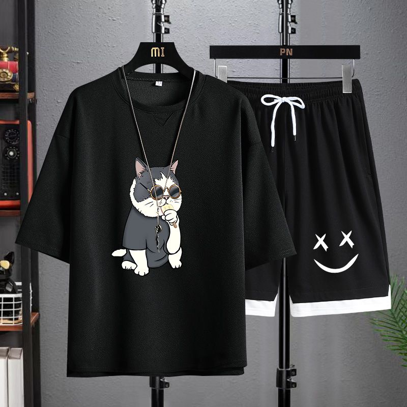 ブラック/Tシャツ+ショートパンツ 01