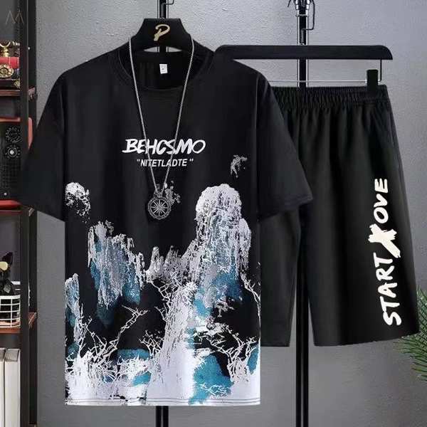 ブラック02/Tシャツ+ブラック/ショートパンツ