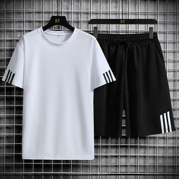ホワイト/Tシャツ+ブラック01/パンツ