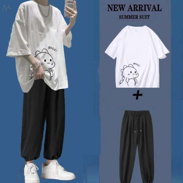 ホワイト/Tシャツ01+ブラック/パンツ
