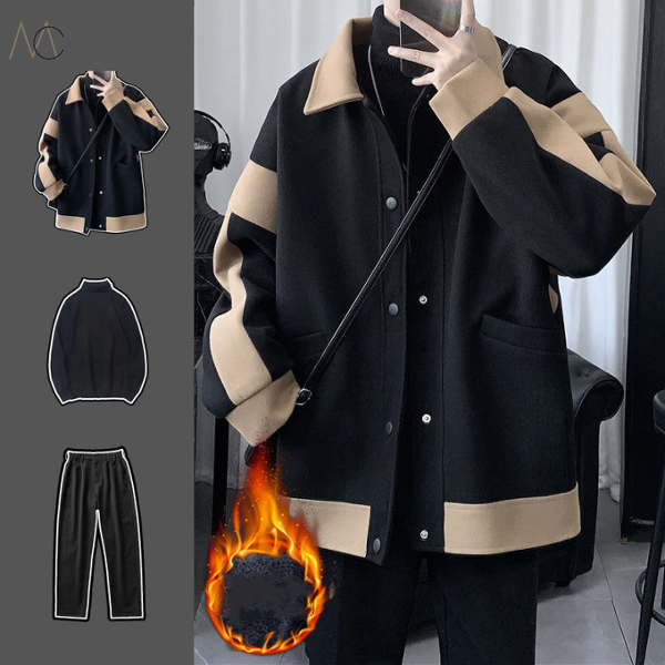 ブラック/ジャケット+セーター+パンツ
