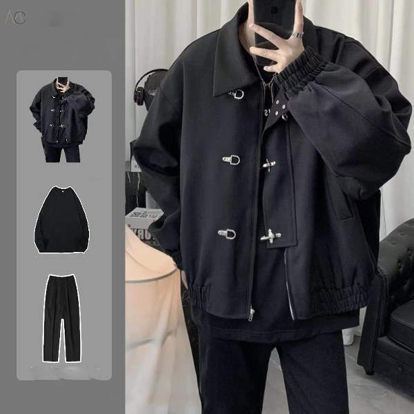 ブラック/ジャケット+ニット.セーター+パンツ