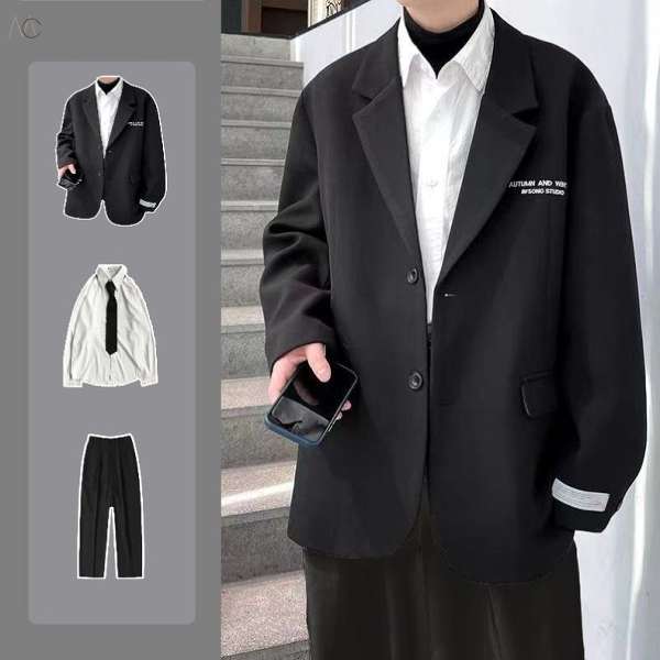 ブラック/スーツ＋ホワイト/シャツ＋ブラック/パンツ