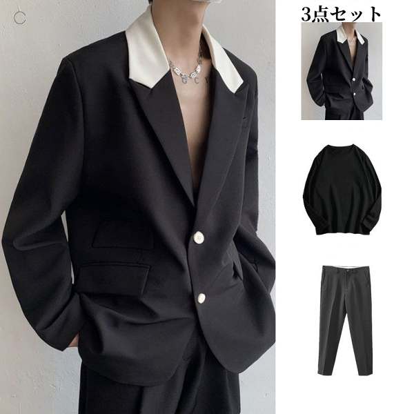 ブラック/スーツ＋ブラック/Ｔシャツ＋ブラック/パンツ